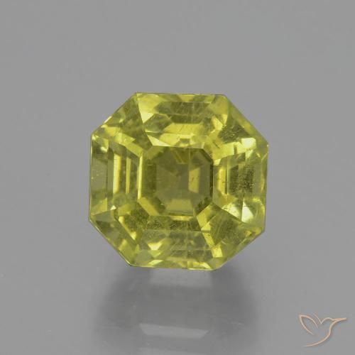 6.28ct Naturel Vert chaud et terreux Apatite, Taille émeraude, VS