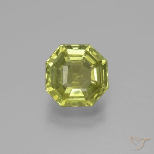2.64ct Naturel Vert forêt chaud Apatite, Taille émeraude, VS