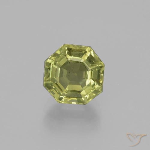 2.33ct Naturel Vert chaud et terreux Apatite, Taille émeraude, VS