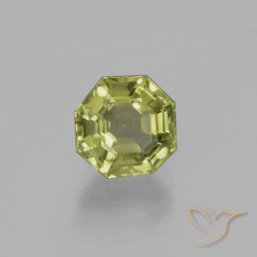Apatite Vert chaud et terreux naturelle Octogone / coupe Émeraude, 2.33 ct, VS