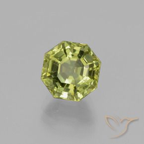 Apatite Vert jaunâtre naturelle Taille émeraude, 2.76 ct, VS