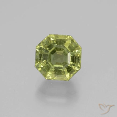 2.31ct Naturel Vert chaud et terreux Apatite, Taille émeraude, VS-SI