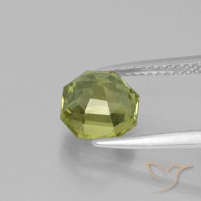 Apatite Vert chaud et terreux naturelle Octogone / coupe Émeraude, 2.31 ct, VS-SI