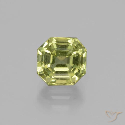 2.37ct Naturel Vert jaunâtre Apatite, Taille émeraude, VS