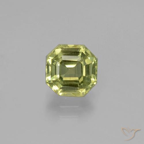 1.64ct Naturel Vert jaunâtre Apatite, Taille émeraude, VS
