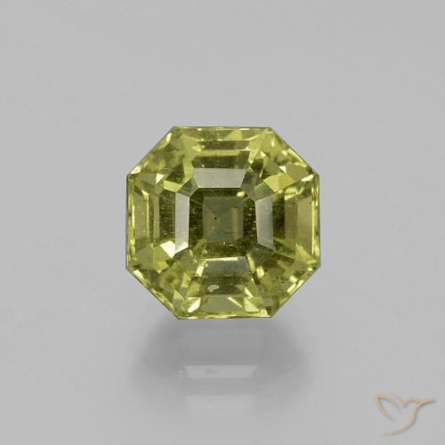 4.01ct Naturel Vert jaunâtre Apatite, Taille émeraude, VS-SI