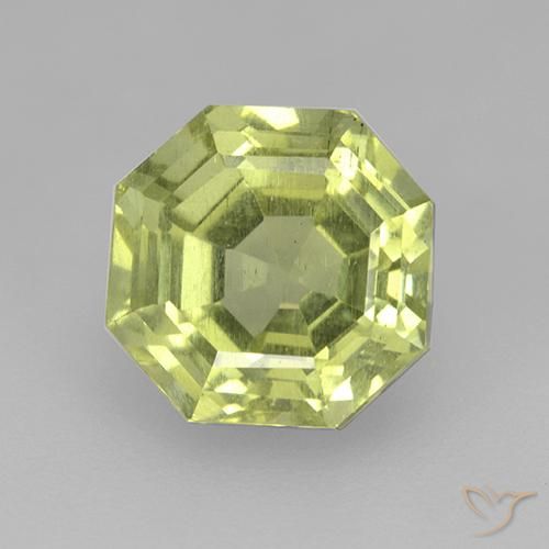 3.24ct Naturel Jaune moyen Apatite, Taille émeraude, VS