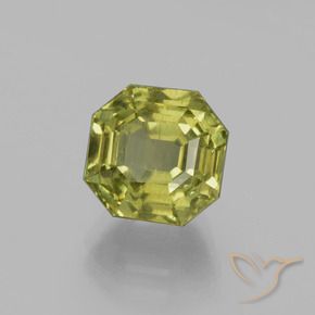 Apatite Vert chaud et terreux naturelle Octogone / coupe Émeraude, 4.68 ct, VS