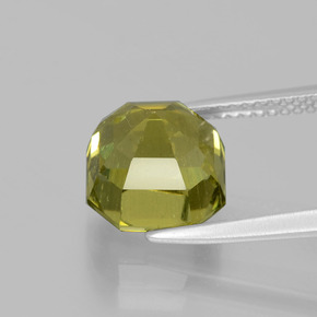 Apatite vert naturelle taille émeraude, 5,11 ct, VS-SI