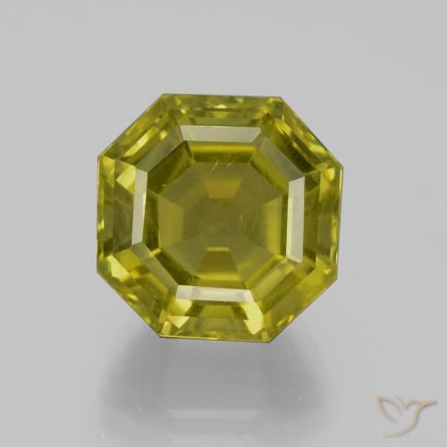 14.41ct Naturel Vert terreux Apatite, Taille émeraude, VS