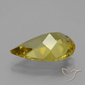 Apatite Jaune moyen naturelle En forme de poire, 4.73 ct, VS