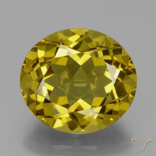 10.00ct Naturel Jaune foncé Apatite, ovale, VS
