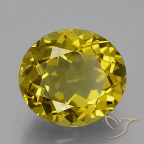 Apatite Jaune foncé naturelle ovale, 10.00 ct, VS