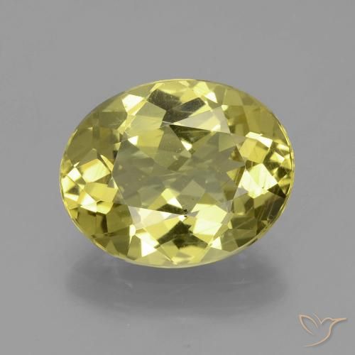 4.67ct Naturel Jaune ananas Apatite, ovale, VS