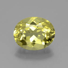Apatite jaune naturelle coupe ovale, 3,80 ct, VVS-VS