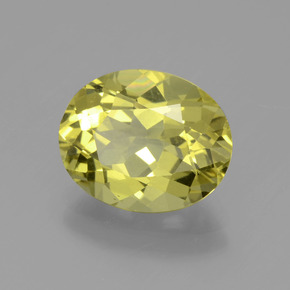 Apatite jaune naturelle coupe ovale, 3,80 ct, VVS-VS