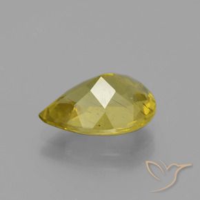 Apatite Jaune foncé naturelle En forme de poire, 2.91 ct, VS