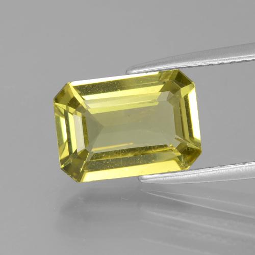Apatite Jaune moyen naturelle Taille émeraude, 2.95 ct, VS