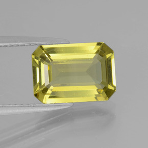 Apatite Jaune moyen naturelle Taille émeraude, 2.95 ct, VS