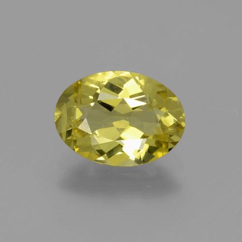 Apatite jaune naturelle coupe ovale, 1,80 ct, VS