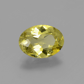 Apatite jaune naturelle coupe ovale, 1,80 ct, VS