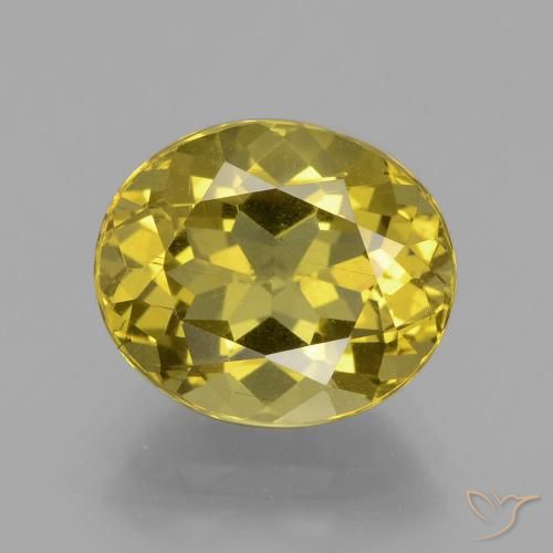 4.70ct Naturel Jaune moyen Apatite, ovale, VS