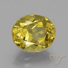 Apatite Jaune moyen naturelle ovale, 4.70 ct, VS