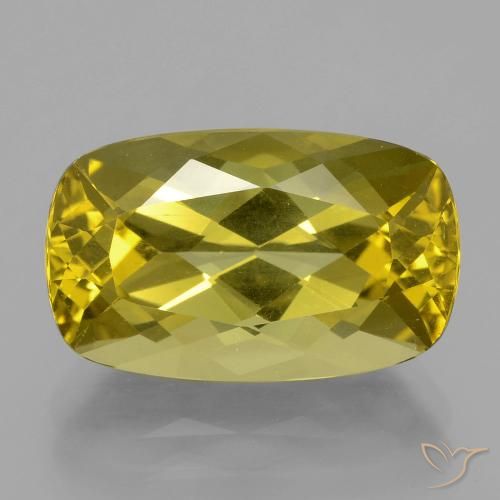9.99ct Naturel Jaune brunâtre Apatite, Coussin, VVS-VS