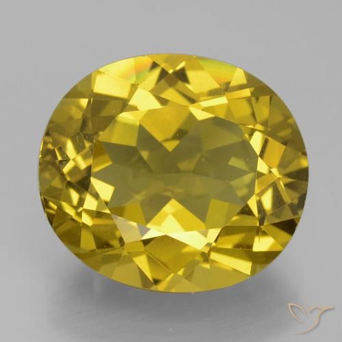 13.86ct Naturel Jaune brunâtre Apatite, ovale, VS