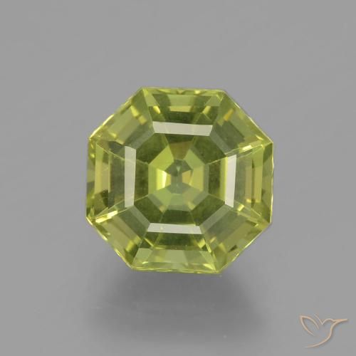 2.95ct Naturel Vert terreux léger Apatite, Taille émeraude, VS