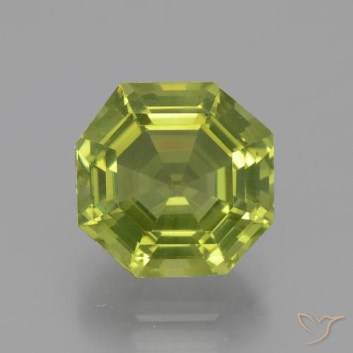 3.54ct Naturel Vert jaunâtre Apatite, Taille émeraude, VVS-VS