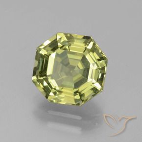 Apatite Jaune moyen naturelle Octogone / coupe Émeraude, 2.43 ct, VVS-VS