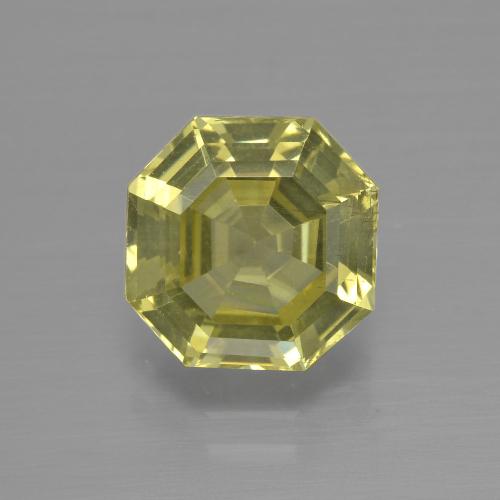 Apatite jaune naturelle taille émeraude, 3,22 ct, VS