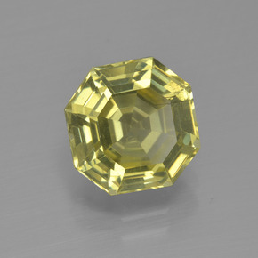 Apatite jaune naturelle taille émeraude, 3,22 ct, VS