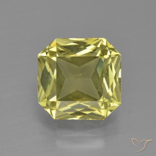 3.54ct Naturel Jaune moyen Apatite, Taille émeraude, VS