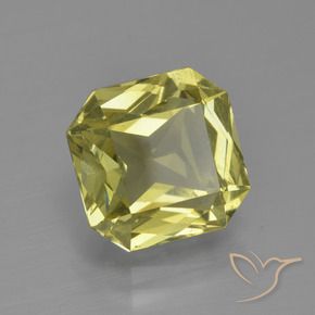Apatite Jaune moyen naturelle Octogone / coupe Émeraude, 3.54 ct, VS