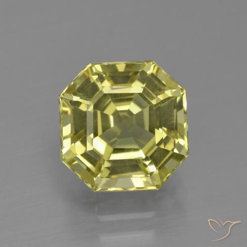 4.10ct Naturel Jaune moyen Apatite, Taille émeraude, VVS-VS