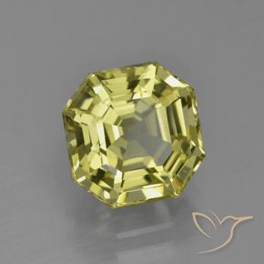 Apatite Jaune moyen naturelle Octogone / coupe Émeraude, 4.10 ct, VVS-VS