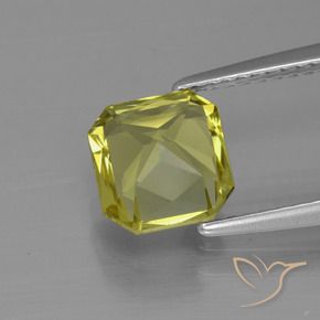 Apatite Jaune moyen naturelle Octogone / coupe Émeraude, 2.14 ct, VVS-VS