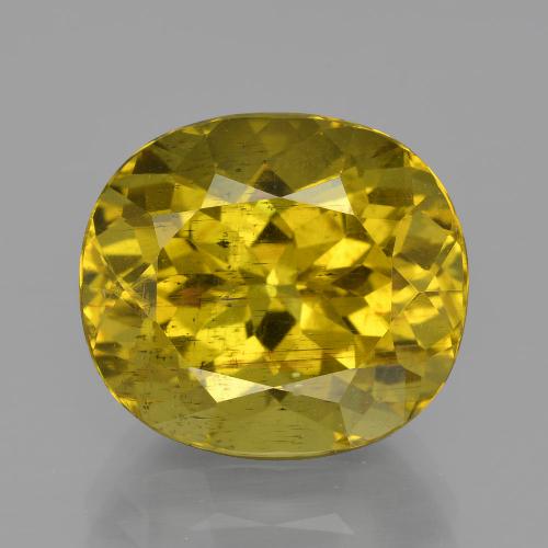 Apatite jaune naturelle coupe ovale, 11,65 ct, VS-SI