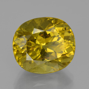 Apatite jaune naturelle coupe ovale, 11,65 ct, VS-SI