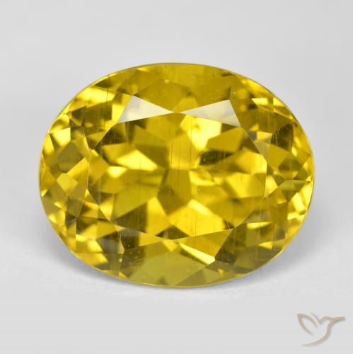 14.76ct Naturel Jaune Dijon Apatite, ovale, VS
