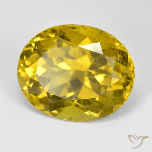 Apatite Jaune Dijon naturelle ovale, 14.76 ct, VS