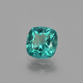 Apatite vert naturelle coupe coussin, 1,28 ct, VS
