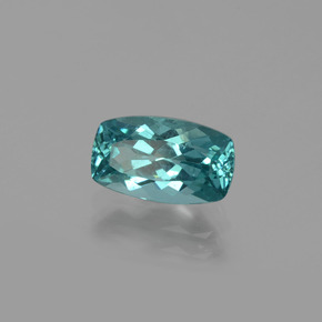 Apatite bleue naturelle coupe coussin, 1,91 ct, VS