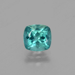 Apatite vert naturelle coupe coussin, 1,23 ct, VS