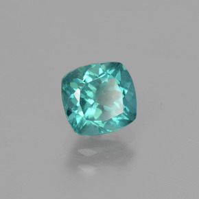 Apatite vert naturelle coupe coussin, 1,23 ct, VS
