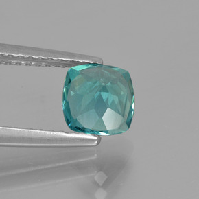 Apatite vert naturelle coupe coussin, 1,23 ct, VS