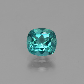 Apatite Bleu vert naturelle Coupe coussin, 0.81 ct, VS