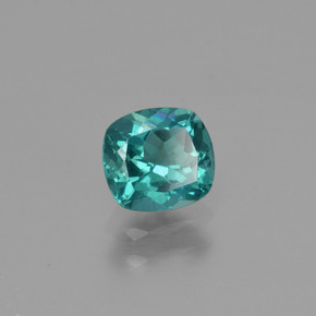 Apatite Bleu vert naturelle Coupe coussin, 0.81 ct, VS